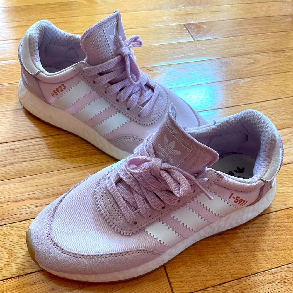 Adidas Boost I-5923 Women’s Running Shoes Size 7 Aero Pink White with Box